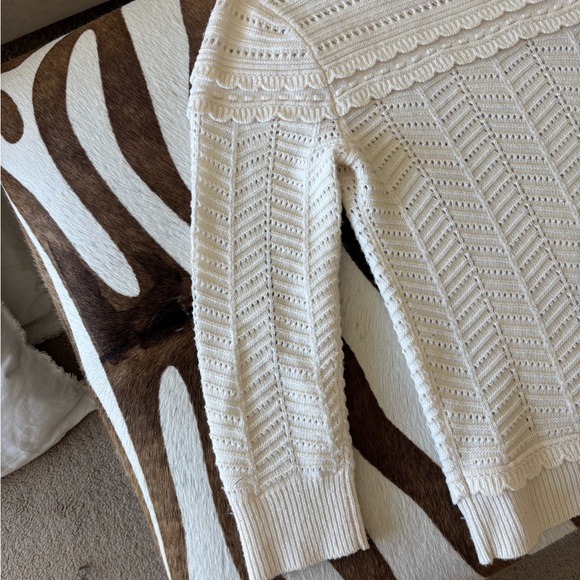 J. Cream Ruffled Sweater - Picture 2 of 4